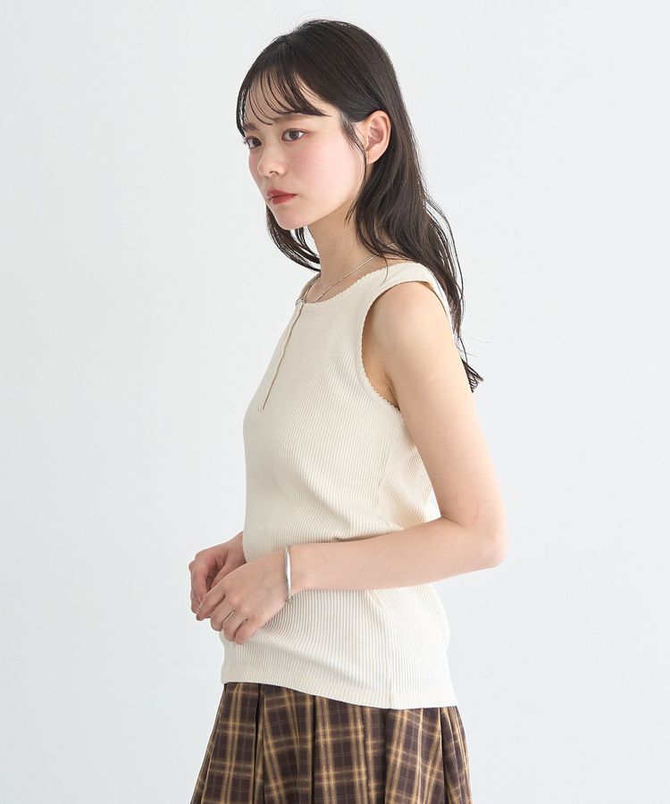 earth music&ecology「ピコミシンヘンリーネックタンクトップ」|インナー|