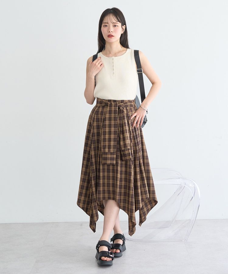 earth music&ecology「ピコミシンヘンリーネックタンクトップ」|インナー|