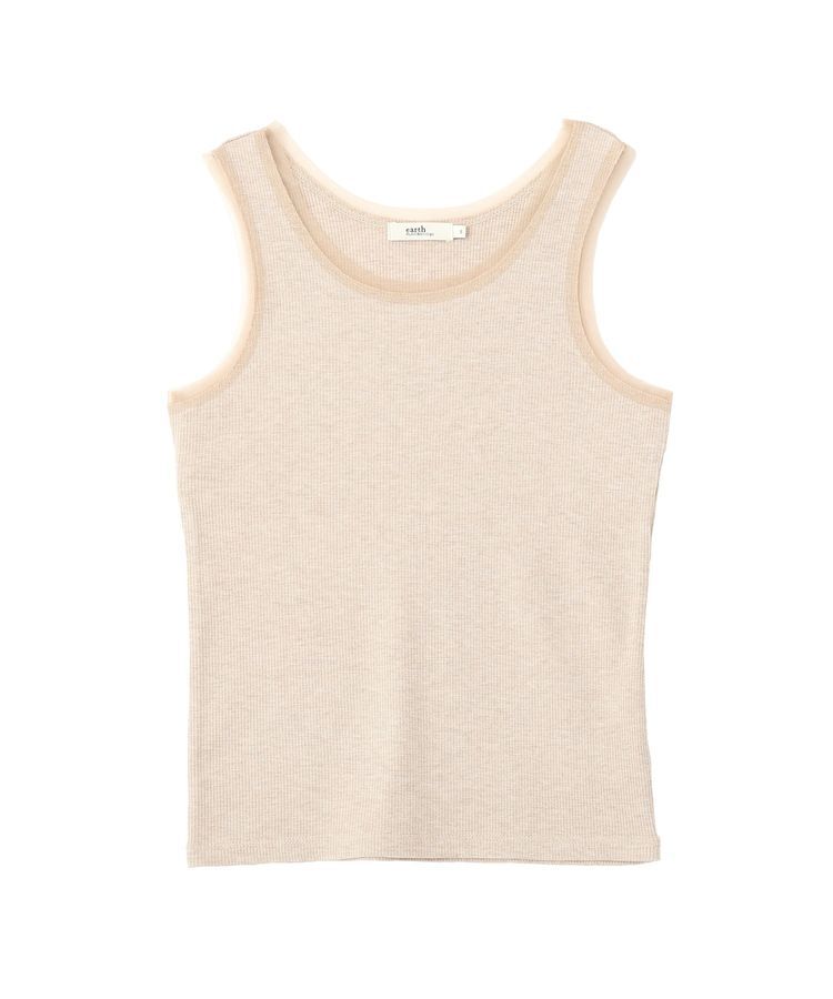 earth music&ecology「エッジチュールラメテレコタンクトップ」|インナー|