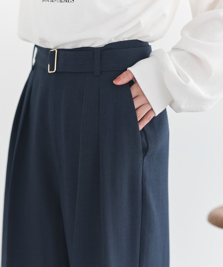 earth music&ecology「アソートツータックベルトパンツ」|その他|