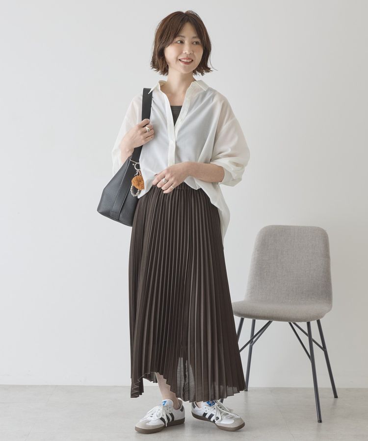 AMERICAN HOLIC「【イージーケア・UVカット】シアーラウンドシャツ」|シャツ・ブラウス|