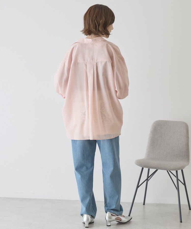 AMERICAN HOLIC「【イージーケア・UVカット】シアーラウンドシャツ」|シャツ・ブラウス|