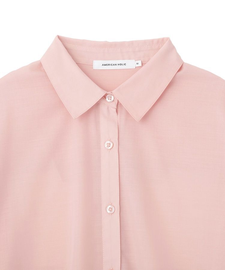 AMERICAN HOLIC「【イージーケア・UVカット】シアーラウンドシャツ」|シャツ・ブラウス|