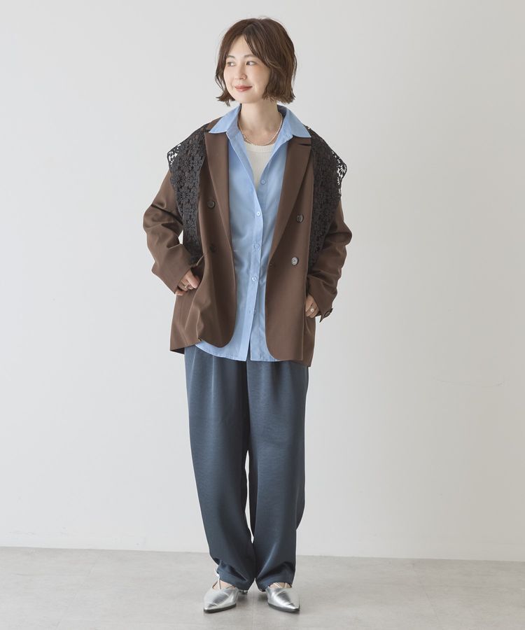 AMERICAN HOLIC「【イージーケア・UVカット】シアーラウンドシャツ」|シャツ・ブラウス|