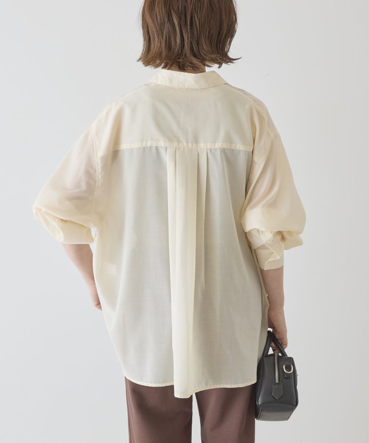 AMERICAN HOLIC「【イージーケア・UVカット】シアーラウンドシャツ」|シャツ・ブラウス|