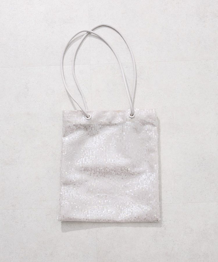 Green Parks「andmikka.スパンコールA4トートバッグ」|トートバッグ|Light Gray