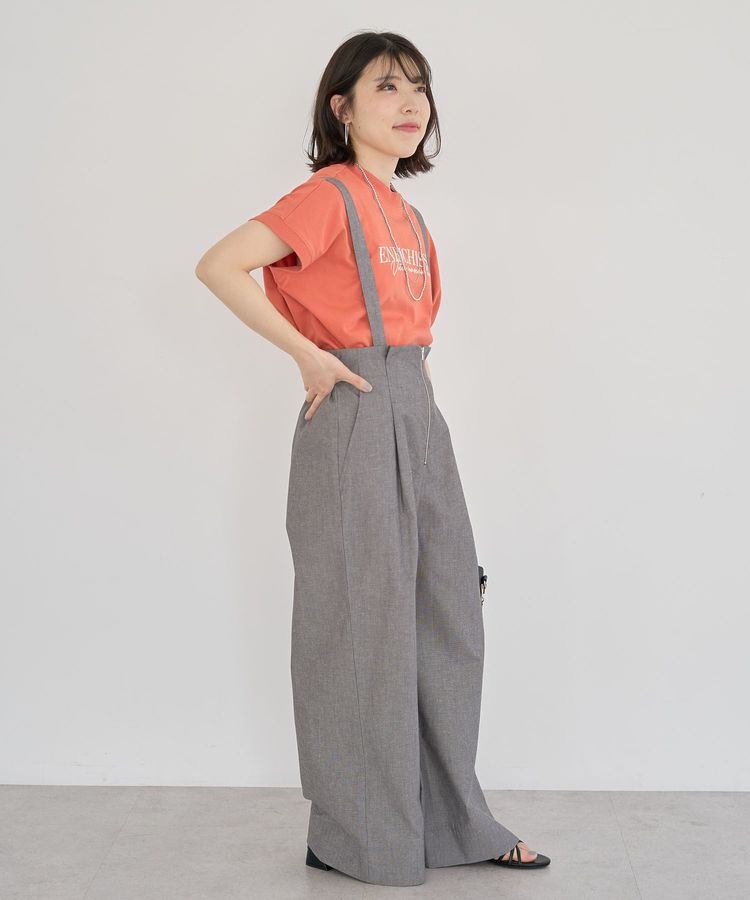 Green Parks「フレンチスリーブ刺繍シンプルロゴプルオーバー」|Tシャツ・カットソー|