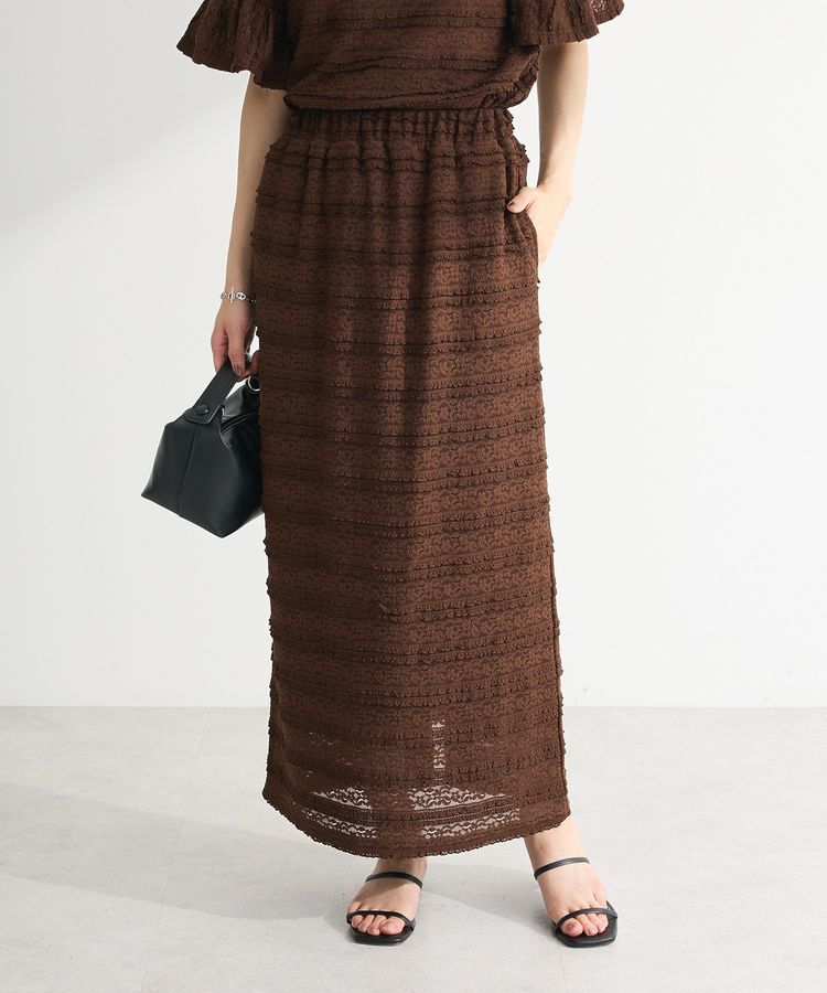 Green Parks「・SUGAR SPOON レースフリルナロースカート」|タイト|