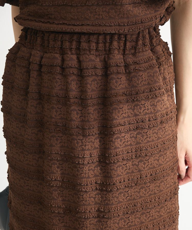 Green Parks「・SUGAR SPOON レースフリルナロースカート」|タイト|