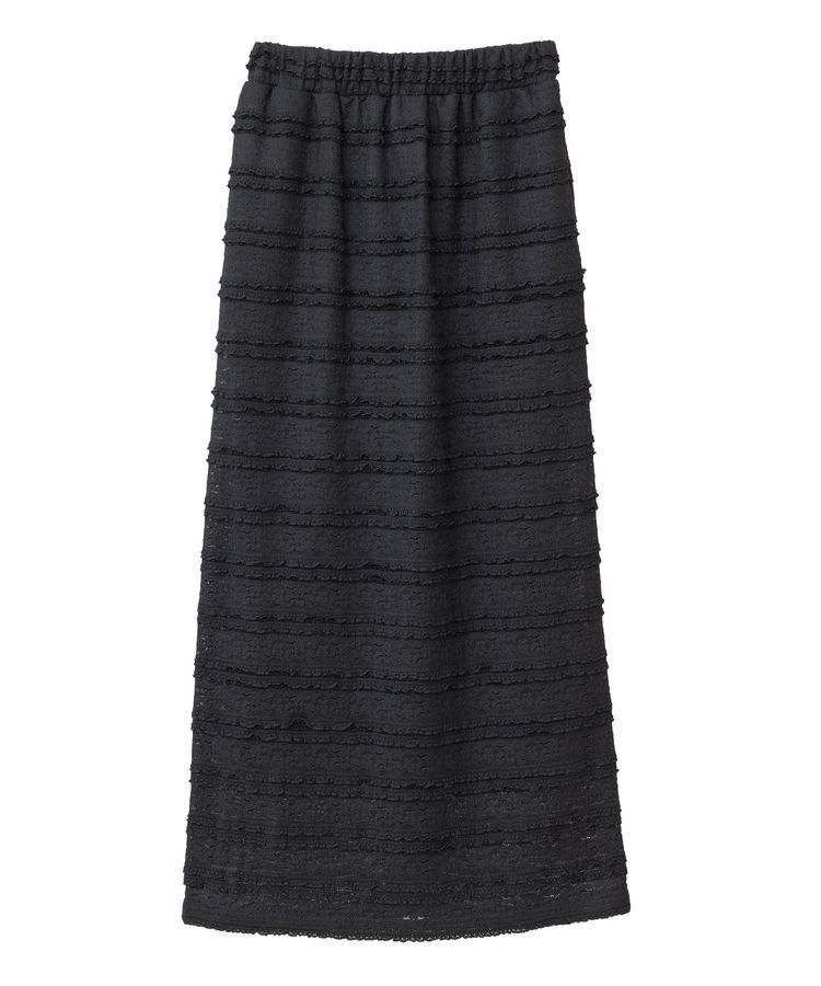 Green Parks「・SUGAR SPOON レースフリルナロースカート」|タイト|Black