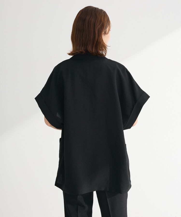 Green Parks「麻調フレンチスリーブジャケット」|テーラードジャケット|