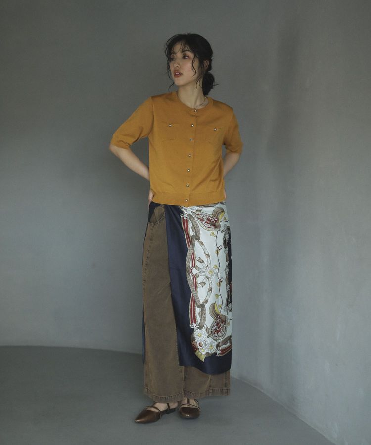 Green Parks「ライトデニムイージーバギーパンツ」|デニム|