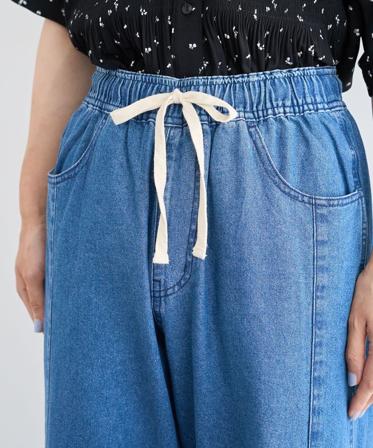 Green Parks「ライトデニムイージーバギーパンツ」|デニム|