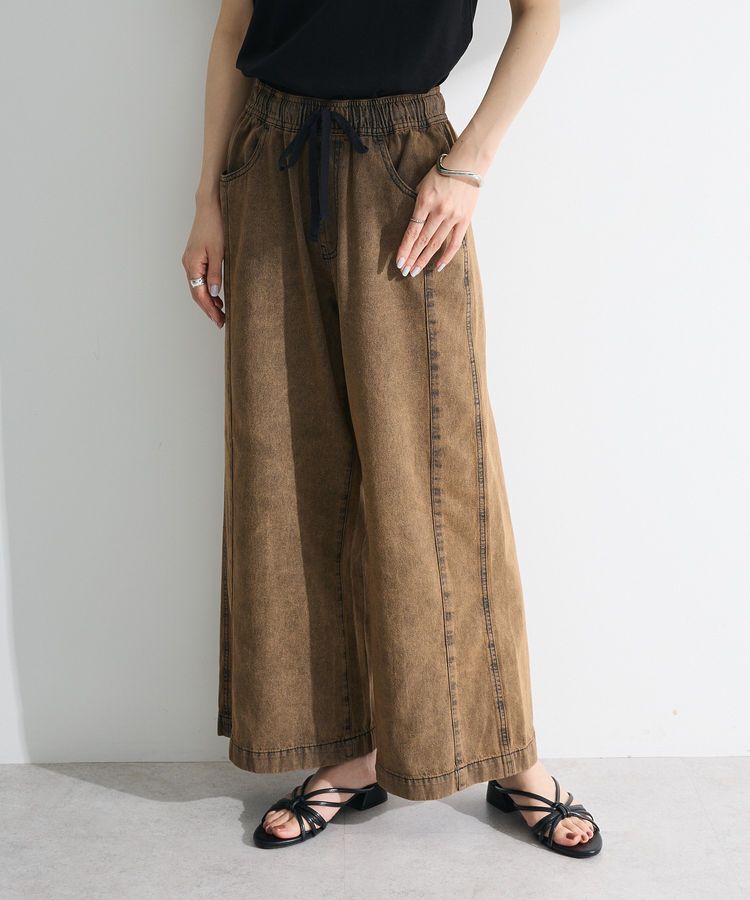 Green Parks「ライトデニムイージーバギーパンツ」|デニム|