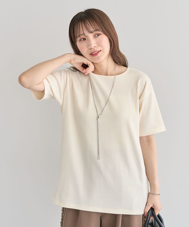 Green Parks「・Petit Fleur リブオーバーサイズTEE」|Tシャツ・カットソー|Ivory