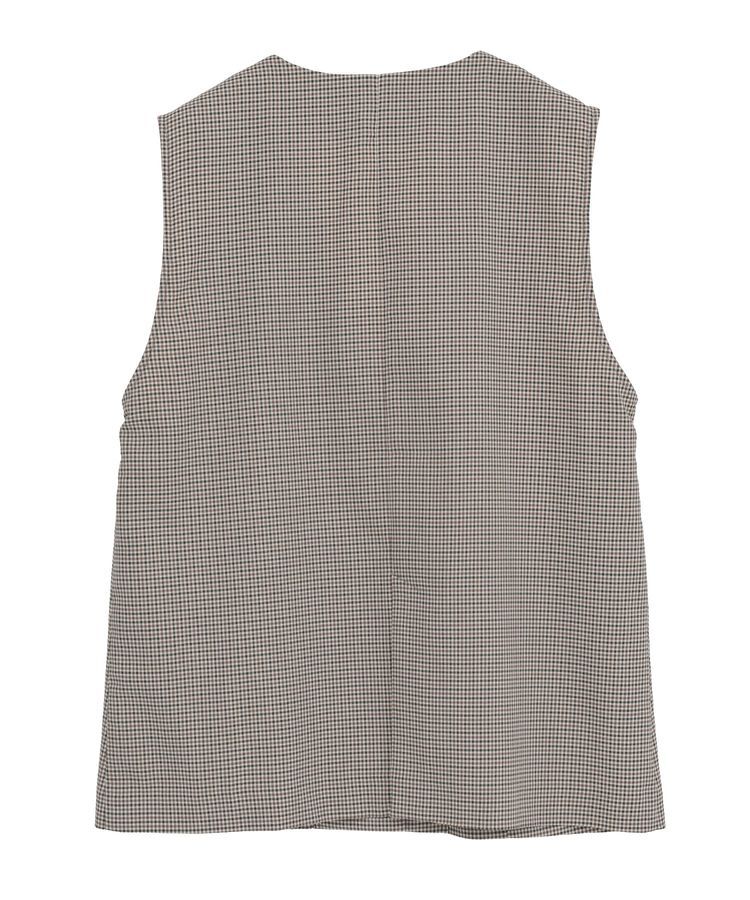 Green Parks「ノースリーブチェックジレ」|ベスト・ジレ|