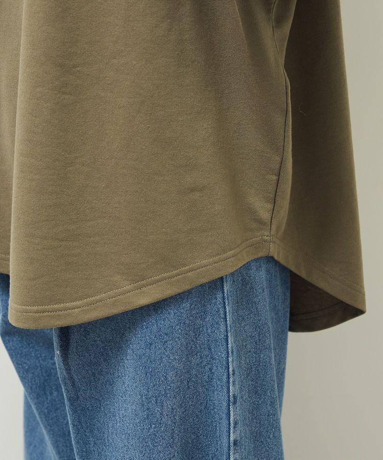 Green Parks「7分袖ミニ裏毛ドルマンロゴプルオーバー」|Tシャツ・カットソー|