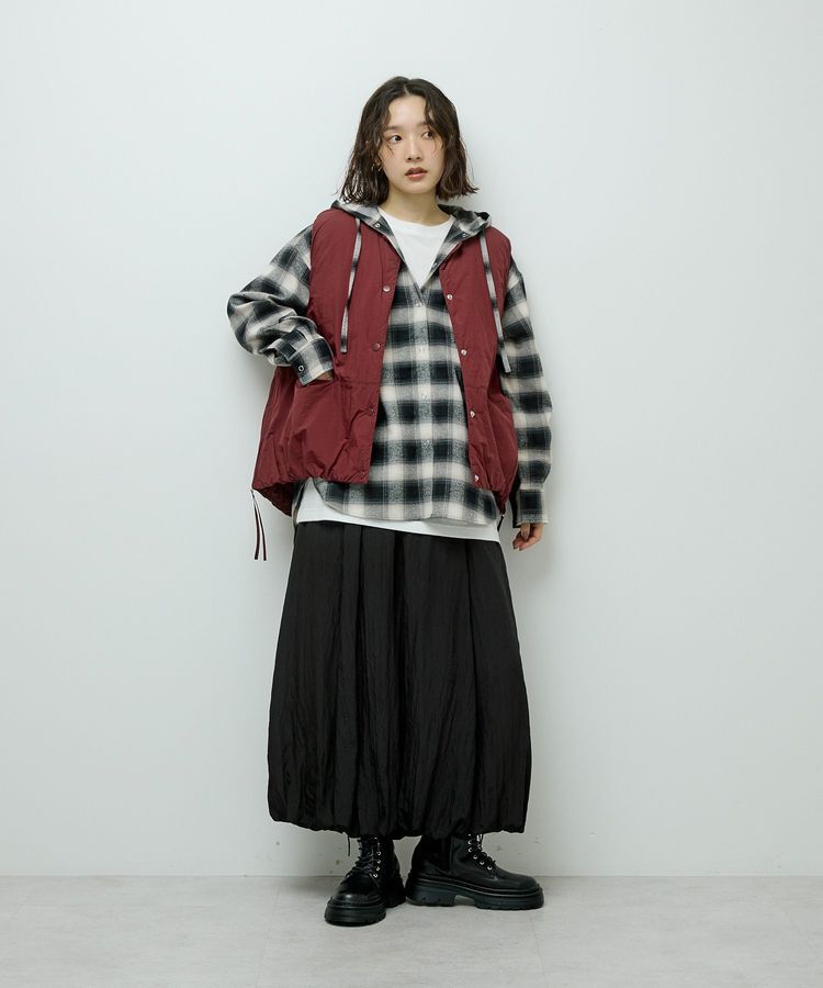 Green Parks「サイドZIP中綿コクーンベスト」|ベスト・ジレ|