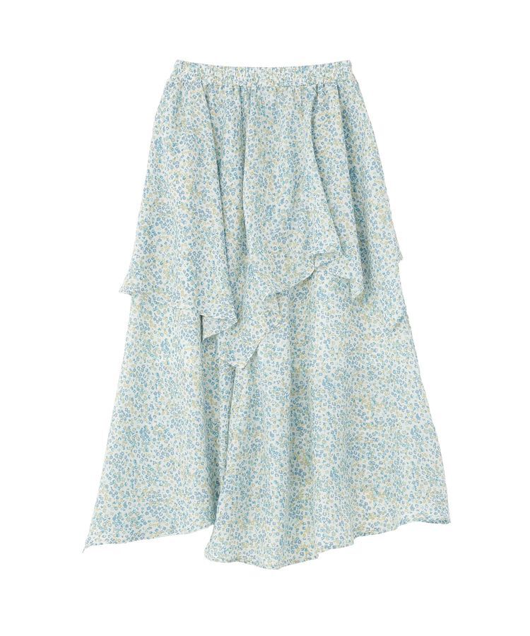 Green Parks「花柄イレヘムボリュームスカート」|フレア|