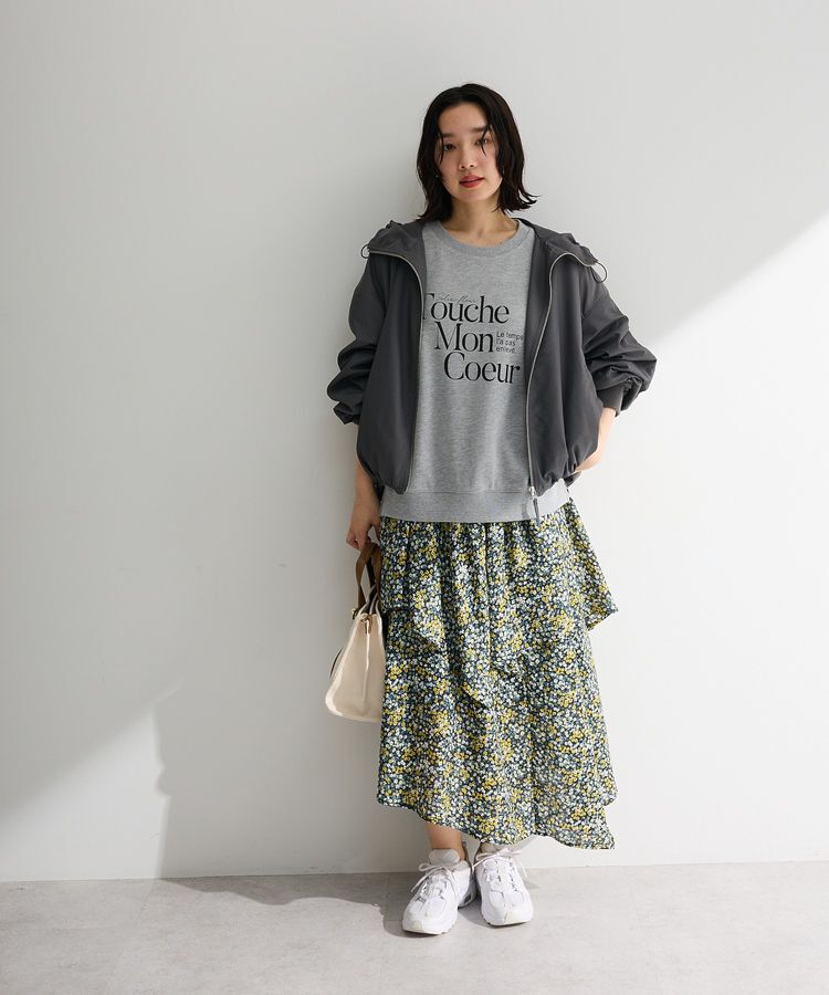 Green Parks「花柄イレヘムボリュームスカート」|フレア|