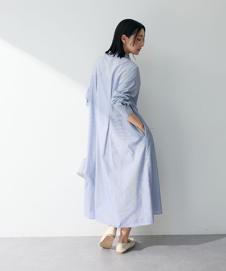 Green Parks「イージーケア抜け衿ウエストタックシャツワンピース」|ワンピース|