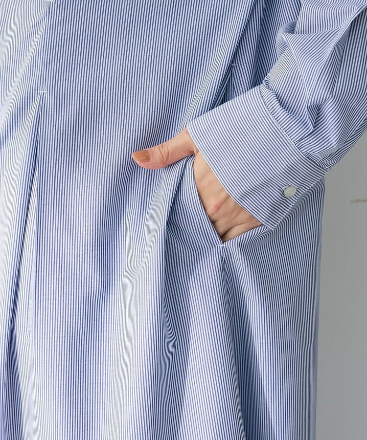 Green Parks「イージーケア抜け衿ウエストタックシャツワンピース」|ワンピース|