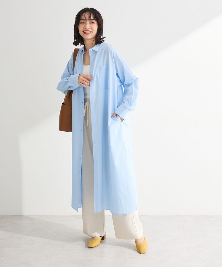 Green Parks「UVカットシャツワンピース」|ワンピース|Sax