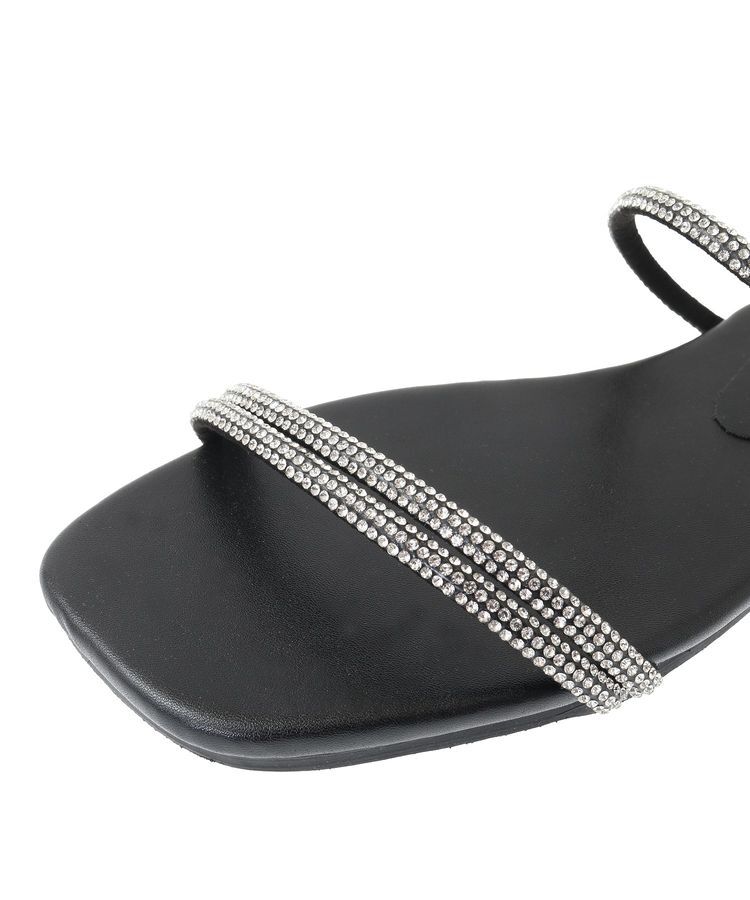 GARAGE OF GOOD CLOTHING「ラインストーンナローコードフラットサンダル」|サンダル|