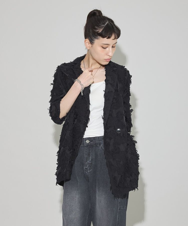 GARAGE OF GOOD CLOTHING「ジャガード半袖ジャケット」|テーラードジャケット|