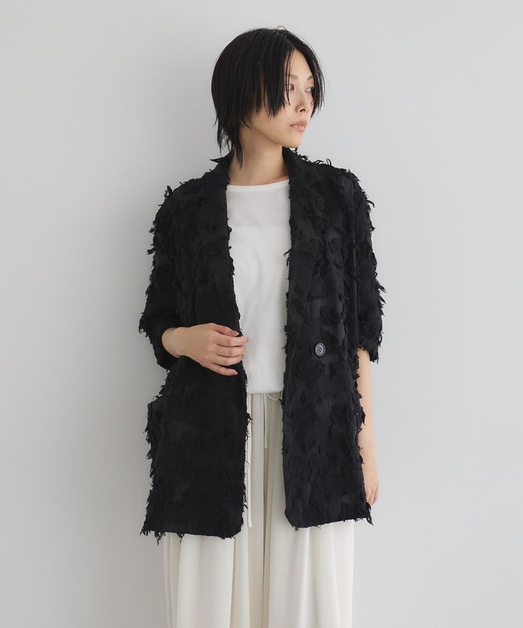 GARAGE OF GOOD CLOTHING「ジャガード半袖ジャケット」|テーラードジャケット|Black