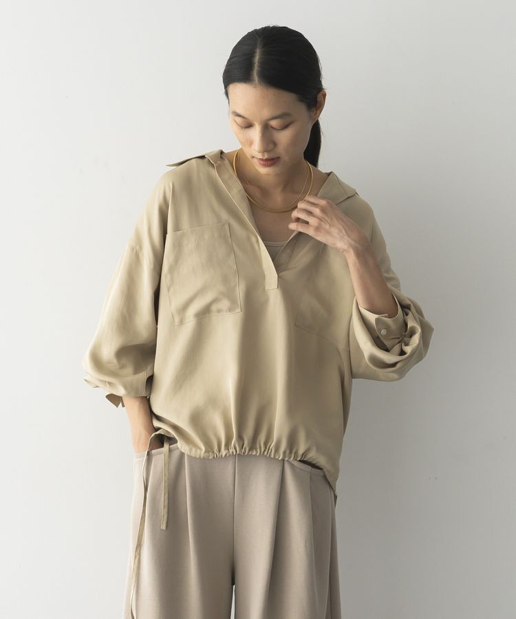 GARAGE OF GOOD CLOTHING「裾ドロストスキッパープルオーバー」|シャツ・ブラウス|