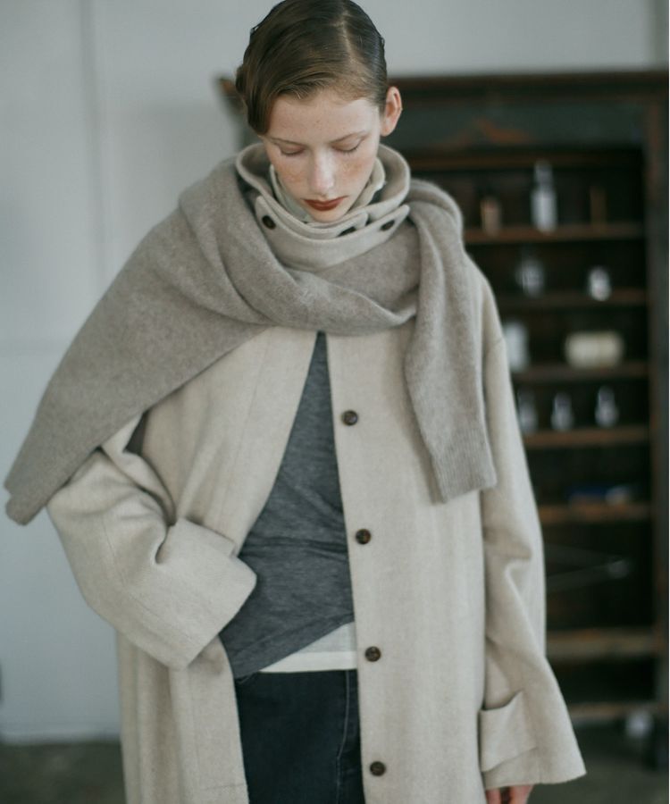GARAGE OF GOOD CLOTHING「ヘリンボンウール混スタンドカラーロングコート」|その他|