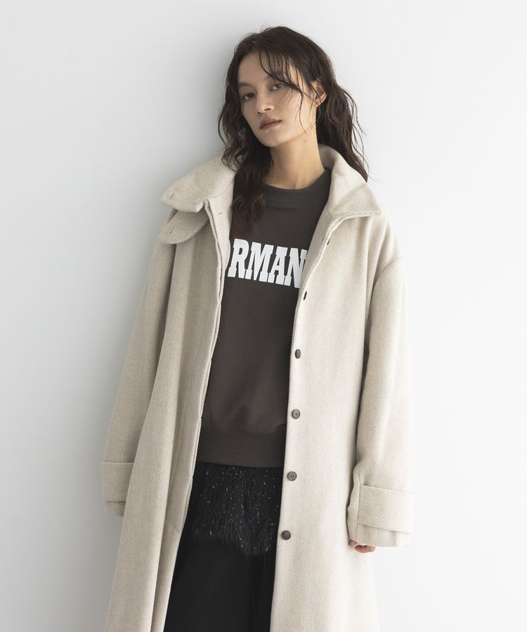 GARAGE OF GOOD CLOTHING「ヘリンボンウール混スタンドカラーロングコート」|その他|