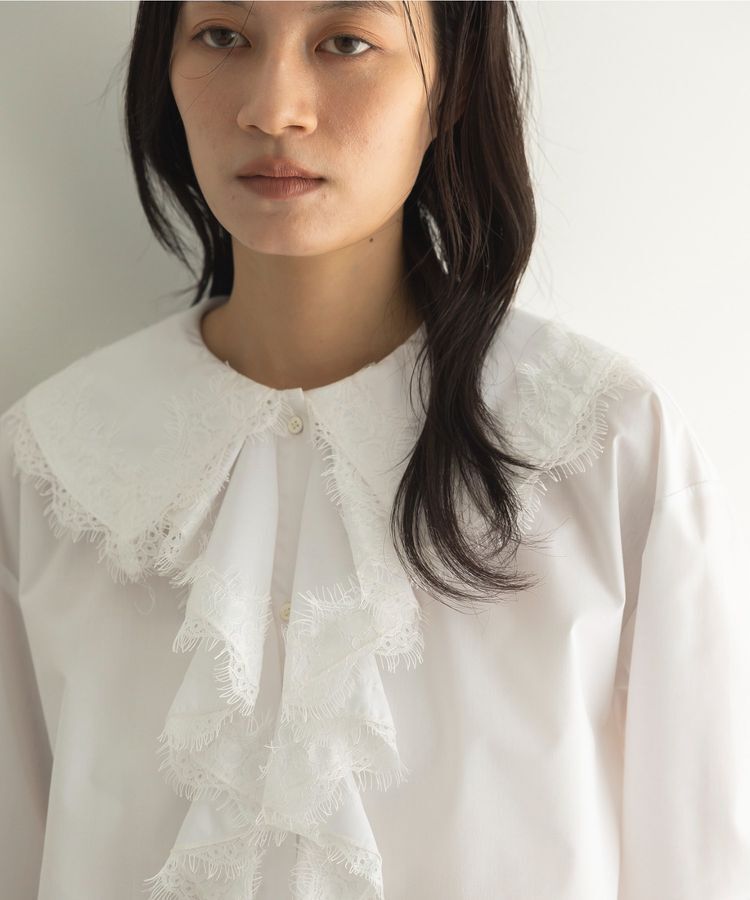GARAGE OF GOOD CLOTHING「レースカラーラッフルブラウス」|シャツ・ブラウス|