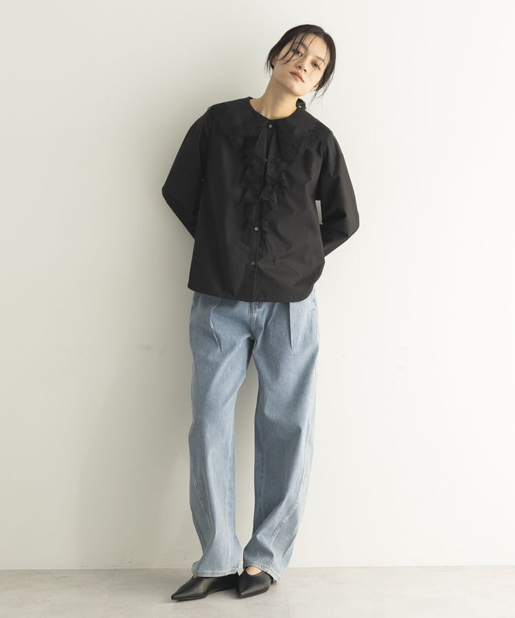 GARAGE OF GOOD CLOTHING「レースカラーラッフルブラウス」|シャツ・ブラウス|