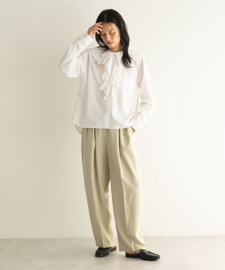 GARAGE OF GOOD CLOTHING「レースカラーラッフルブラウス」|シャツ・ブラウス|