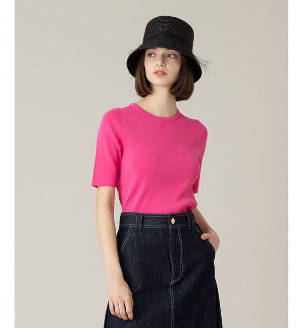 LOULOU WILLOUGHBY「【LOULOU WILLOUGHBY】ソウバリクルー5分袖プルオーバー」|その他|ピンク