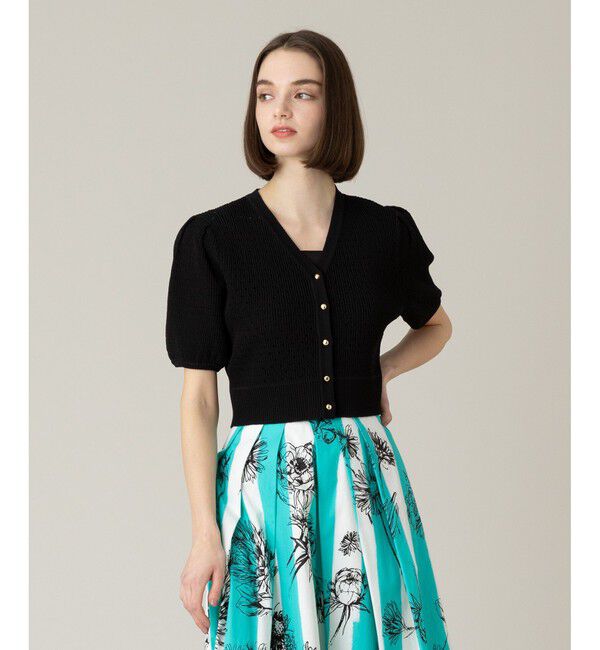 LOULOU WILLOUGHBY「【LOULOU WILLOUGHBY】アイレットポインテールカーディガン」|カーディガン|ブラック