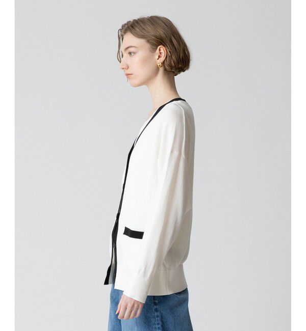 allureville「ハイツイストコットンV カーディガン」|カーディガン|