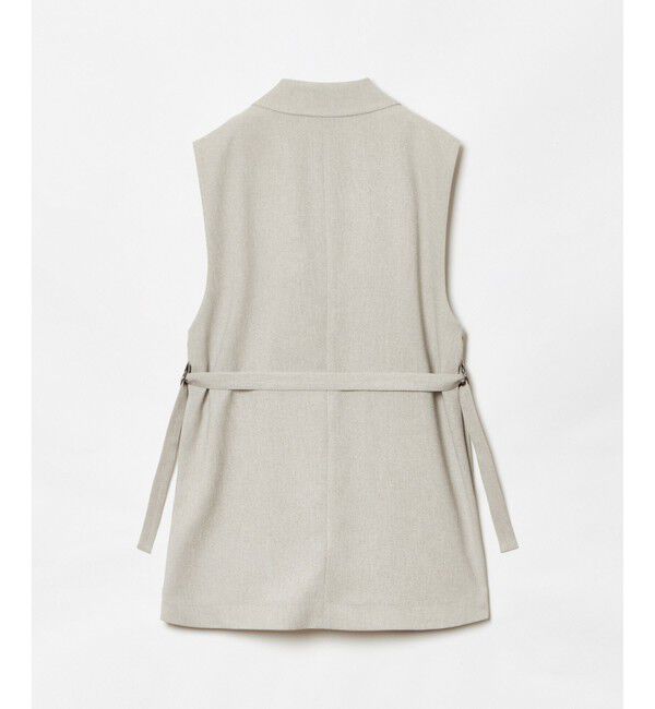 allureville「【セットアップ対応可能】麻調カルゼサイドオープンジレ」|ベスト・ジレ|