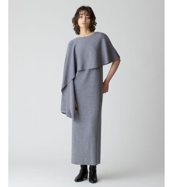 allureville「ハイツイストウールアシメケープ」|ニット・セーター|