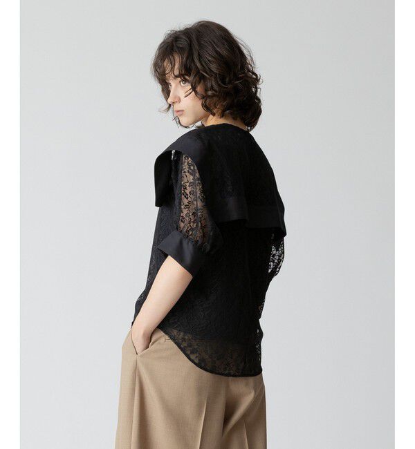 allureville「レーススクエアカラーブラウス」|シャツ・ブラウス|