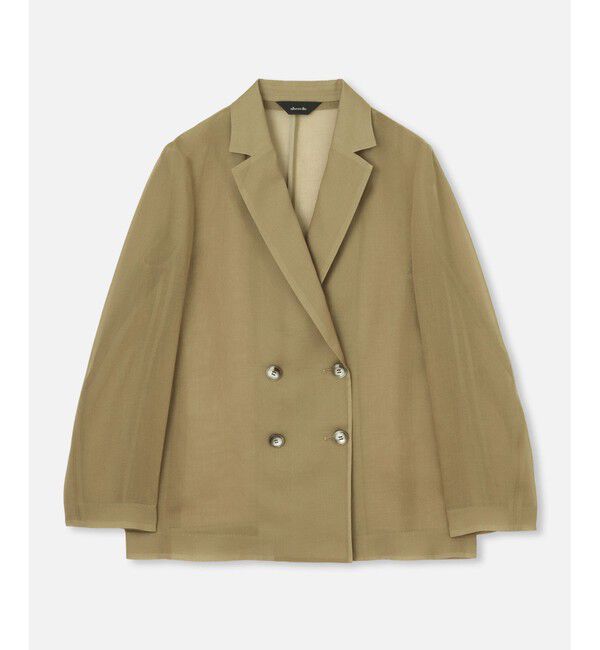 allureville「シアーオーガンジージャケット」|テーラードジャケット|モカ