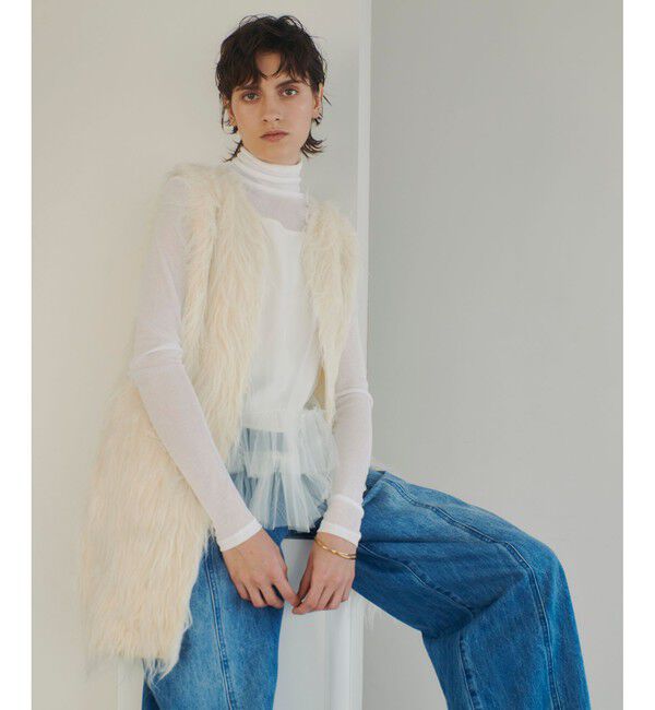 allureville「イエティシャギーニットジレ」|その他|オフホワイト