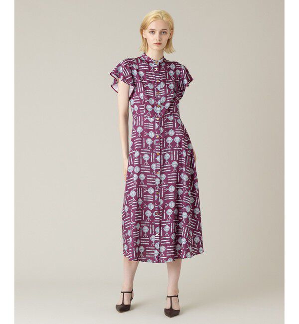 LOULOU WILLOUGHBY「【LOULOU WILLOUGHBY】グローブプリント ワンピース」|ワンピース|