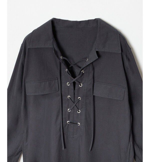 allureville「レースアップシャツワンピース」|ワンピース|