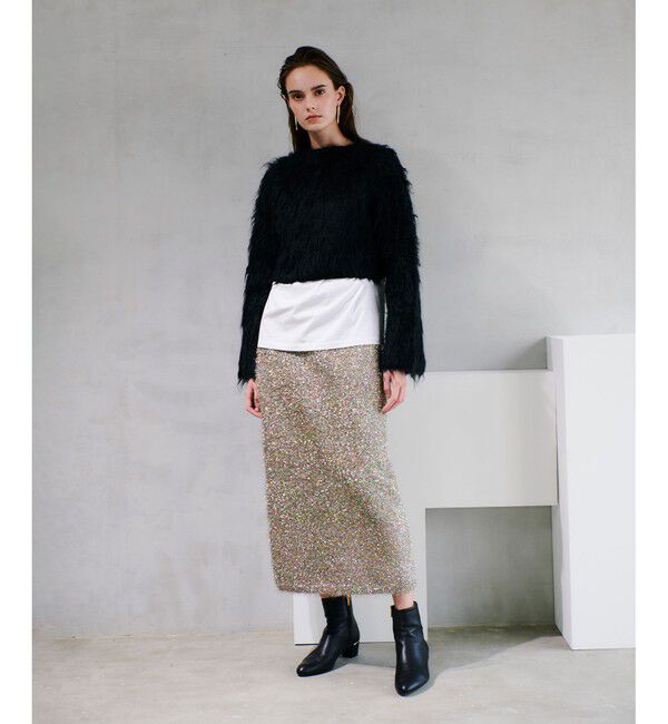 allureville「ミンクファーボトルネックプルオーバー」|ニット・セーター|