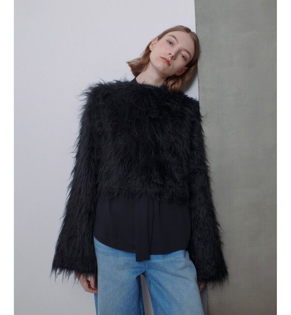 allureville「ミンクファーボトルネックプルオーバー」|ニット・セーター|