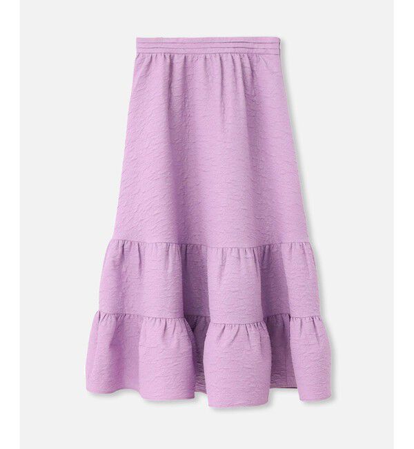 LOULOU WILLOUGHBY「【LOULOU WILLOUGHBY】ジャガードティアードスカート」|スカート|パープル