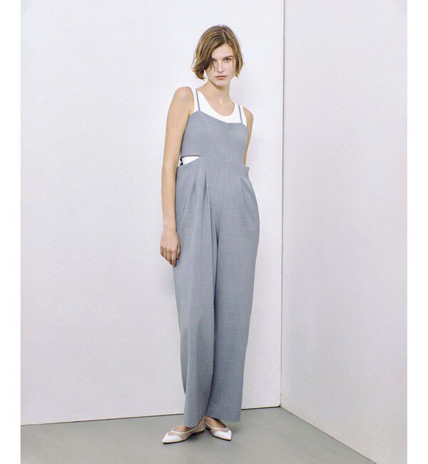 allureville「ストレッチトロサロペットパンツ」|オールインワン|